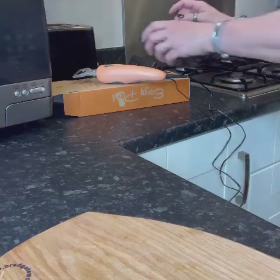 Eazy Peel demonstrating how effortless it is to peel the toughest vegetable skins, make it YOUR goto peeler!